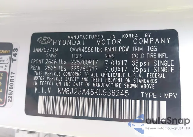 KM8J23A46KU936245: 42640287