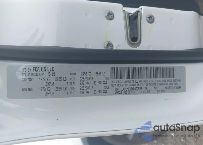 1C4PJMLB0KD462599: 42641396