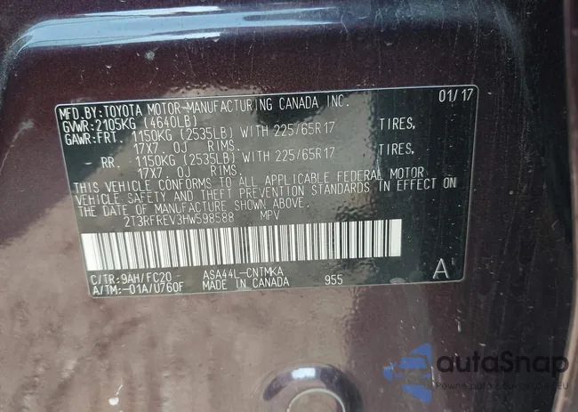 2T3RFREV3HW598588: 42641488