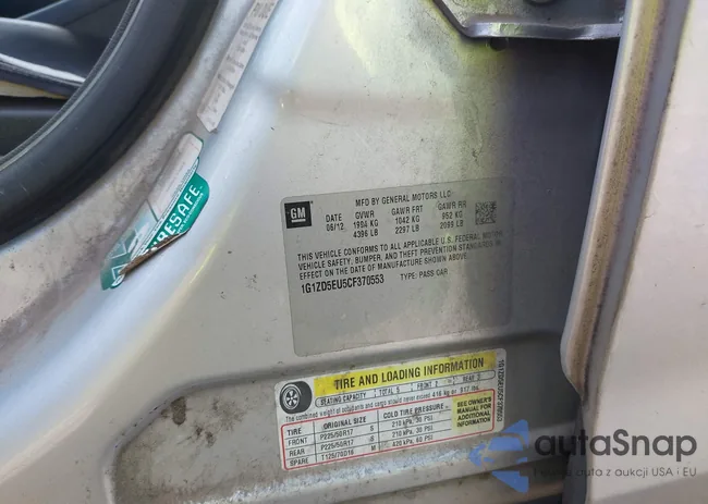 1G1ZD5EU5CF370553: 42641583