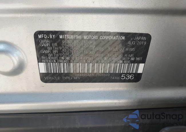 JA4AS5AA3LZ008509: 42641636