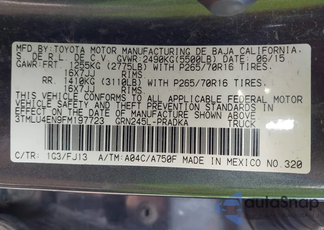 3TMLU4EN9FM197723: 42641705