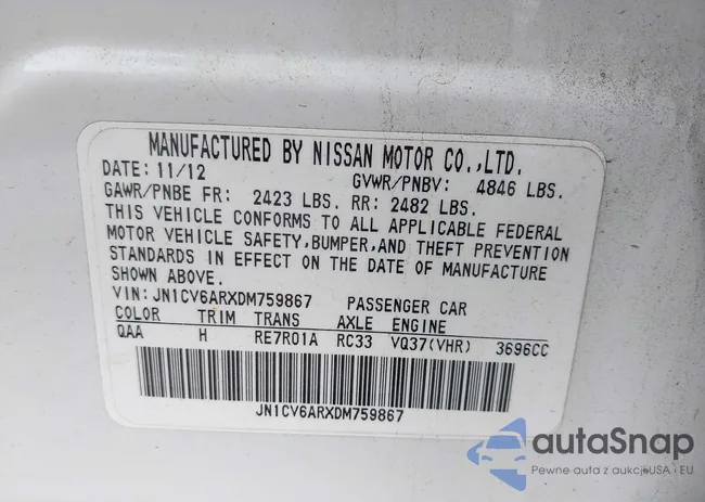 JN1CV6ARXDM759867: 42641724