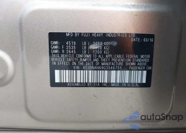 4S3BNAN69G3046755: 42641908