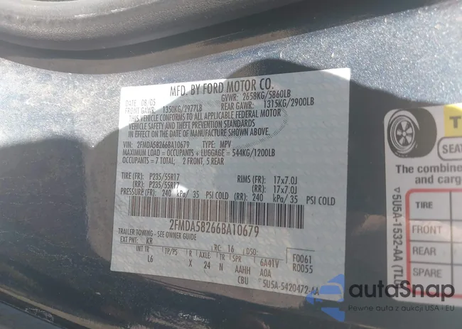 2FMDA58266BA10679: 42641070