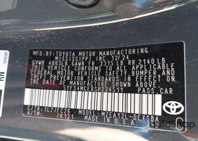 5YFS4MCE8SP224511: 42641086