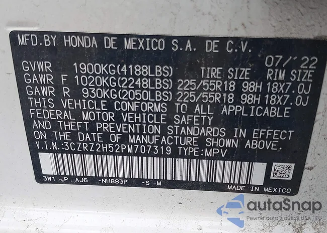 3CZRZ2H52PM707319: 42641186