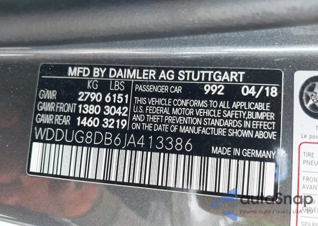 WDDUG8DB6JA413386: 42641253