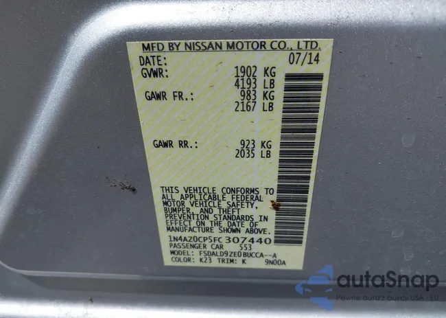 1N4AZ0CP5FC307440: 42642499