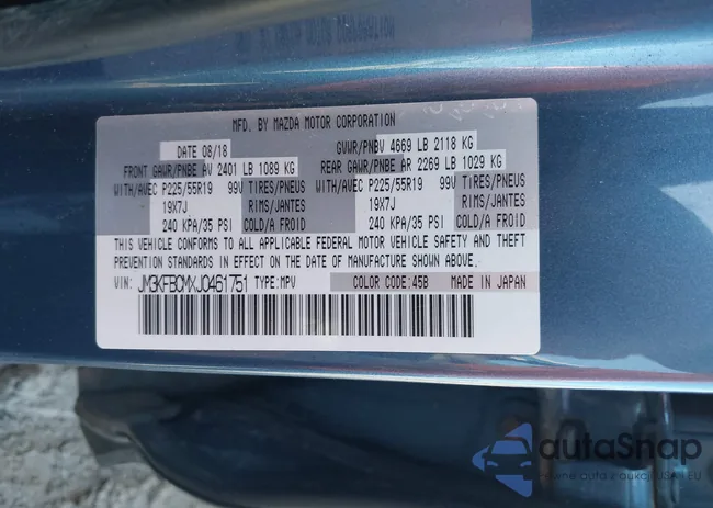 JM3KFBCMXJ0461751: 42642500