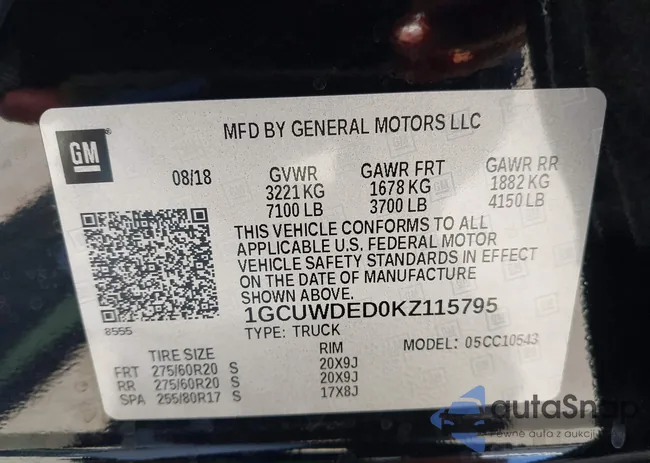 1GCUWDED0KZ115795: 42642549