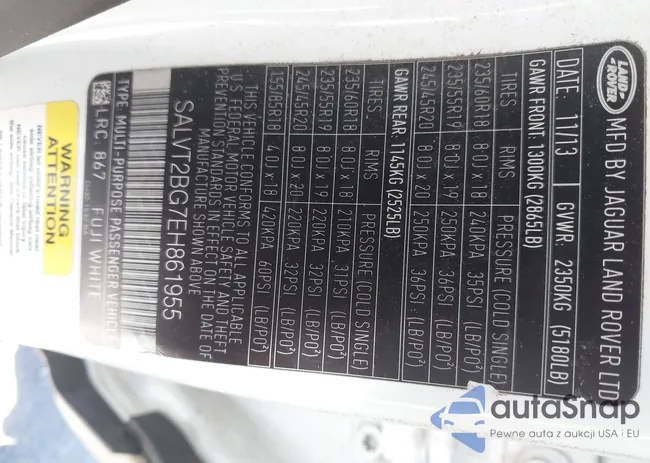 SALVT2BG7EH861955: 42642671