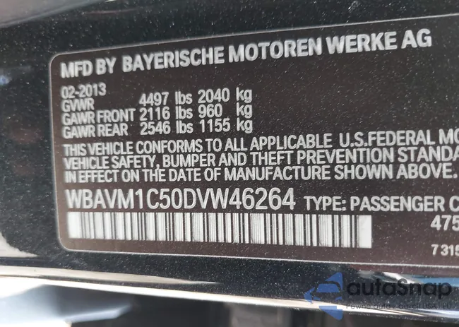 WBAVM1C50DVW46264: 42642672