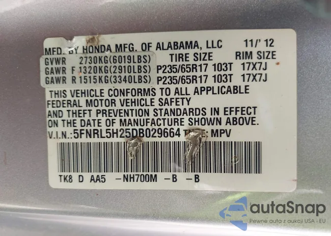 5FNRL5H25DB029664: 42642792