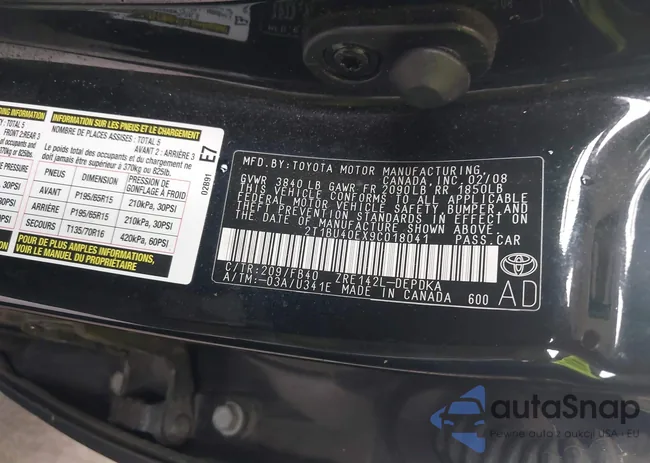 2T1BU40EX9C018041: 42642899