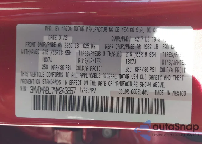 3MVDMABL7MM243857: 42642920