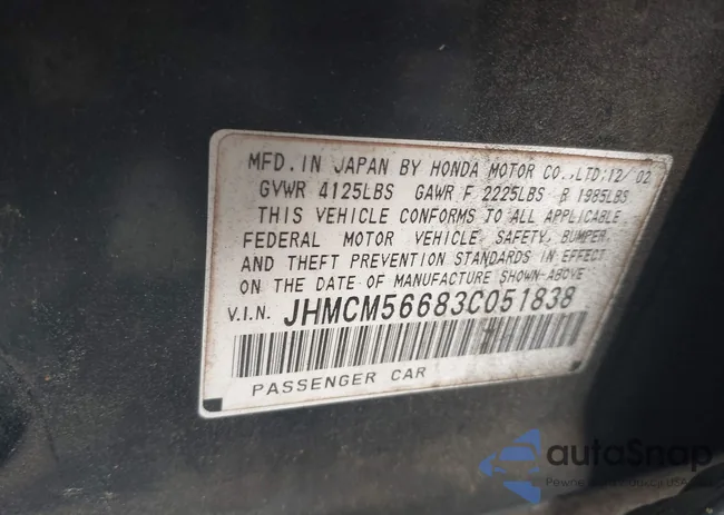 JHMCM56683C051838: 42643453