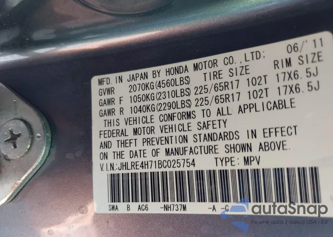 JHLRE4H71BC025754: 42643612