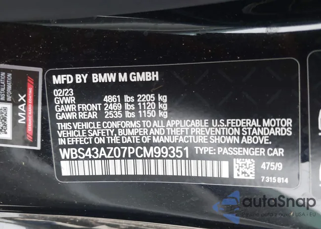 WBS43AZ07PCM99351: 42643656