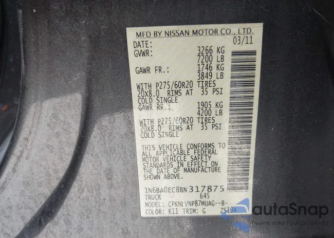 1N6BA0EC8BN317875: 42643864