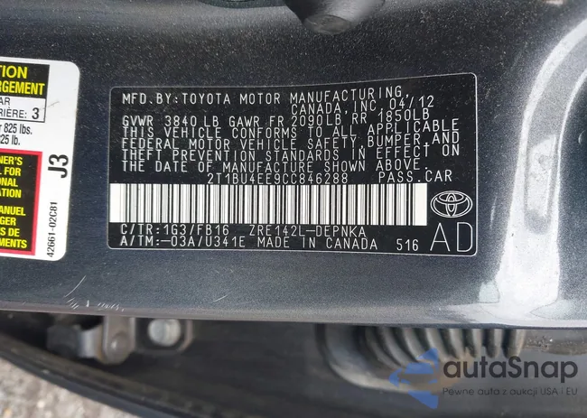 2T1BU4EE9CC846288: 42644554