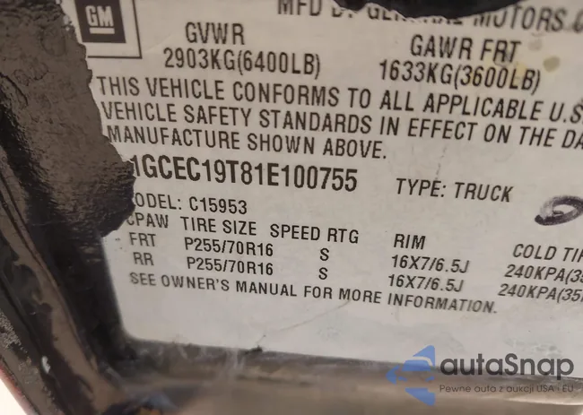 1GCEC19T81E100755: 42644665