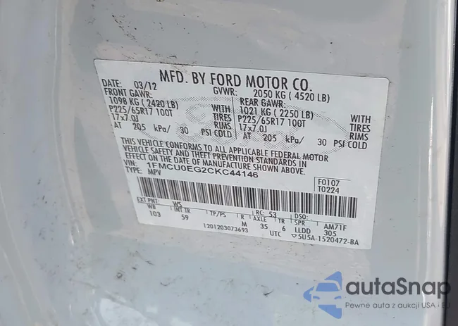 1FMCU0EG2CKC44146: 42644746