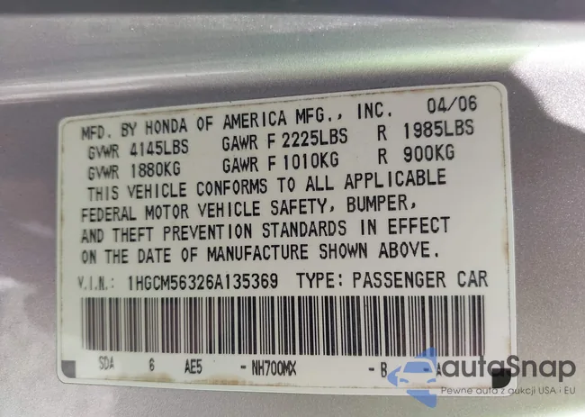 1HGCM56326A135369: 42644797