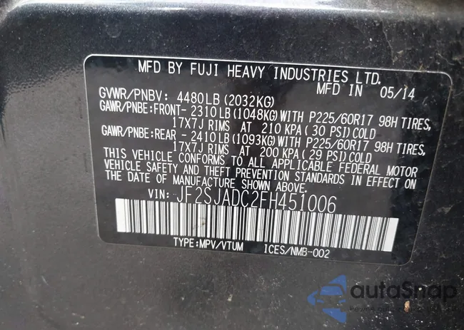 JF2SJADC2FH451006: 42644091