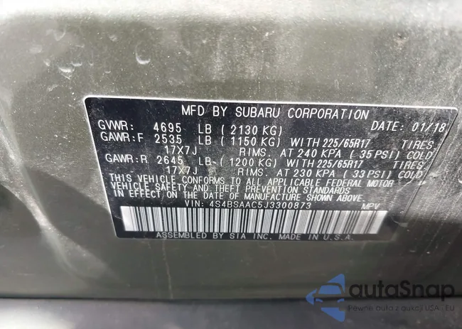 4S4BSAAC5J3300873: 42645349