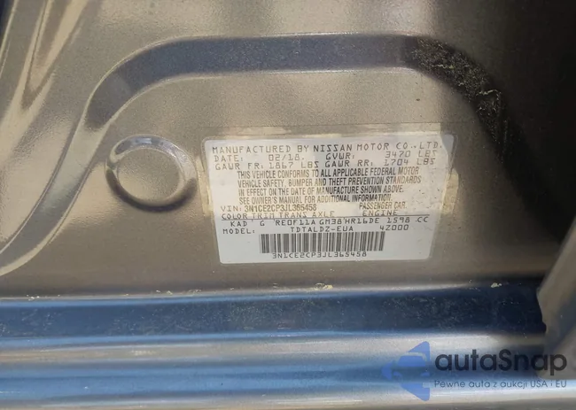 3N1CE2CP3JL365458: 42645452