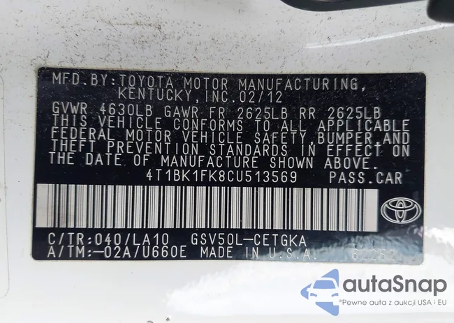 4T1BK1FK8CU513569: 42645528