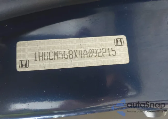 1HGCM568X4A092215: 42645605