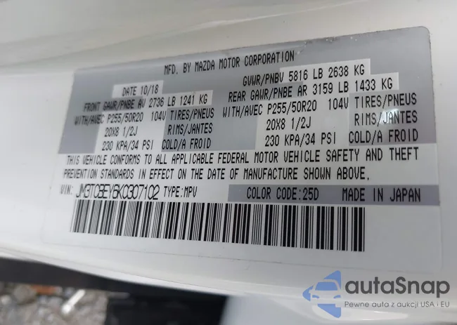 JM3TCBEY6K0307102: 42645716