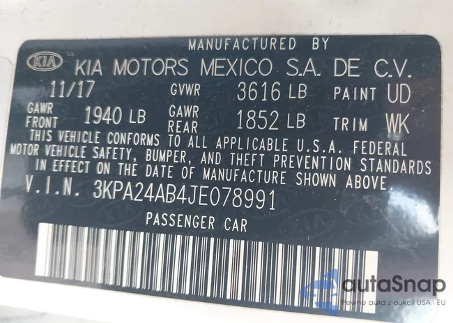 3KPA24AB4JE078991: 42645767