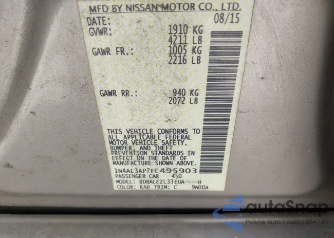 1N4AL3AP7FC495903: 42645800