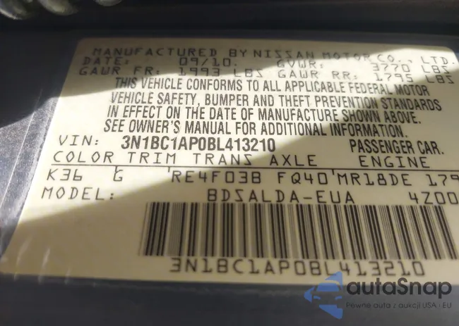 3N1BC1AP0BL413210: 42645809