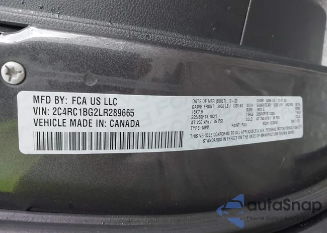 2C4RC1BG2LR289665: 42645933