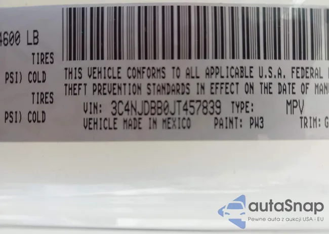 3C4NJDBB0JT457839: 42645010