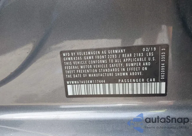 WVWWA7AU3KW117444: 42645088