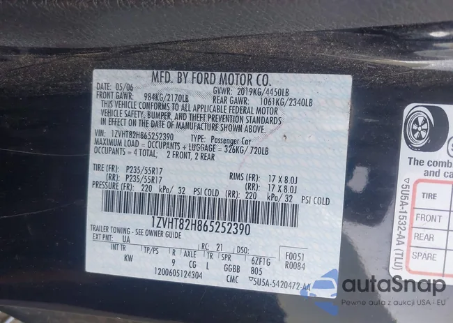 1ZVHT82H865252390: 42645097