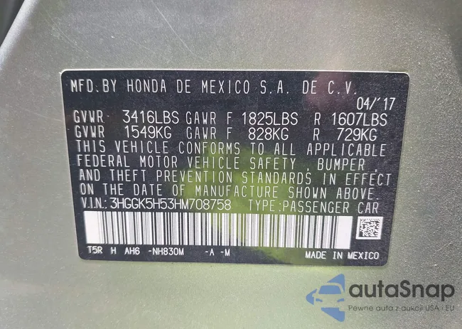 3HGGK5H53HM708758: 42645213