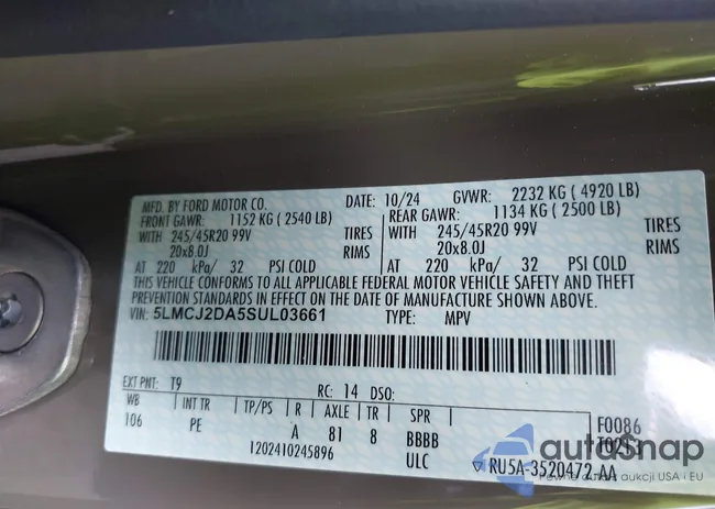 5LMCJ2DA5SUL03661: 42645270