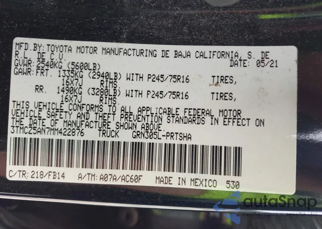 3TMCZ5AN7MM422876: 42646426