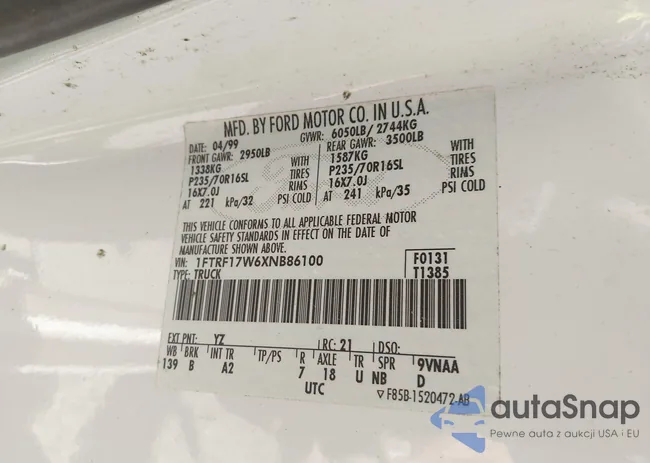 1FTRF17W6XNB86100: 42646451