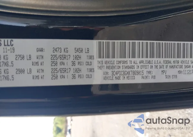 3C4PDDGG3KT771412: 42646502