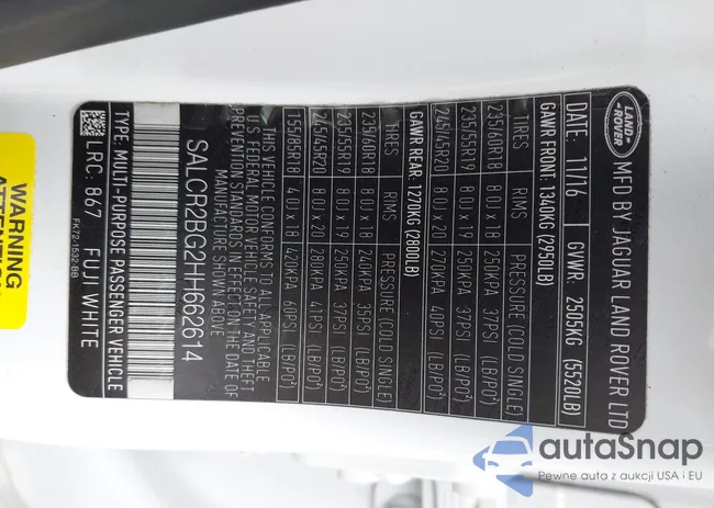 SALCR2BG2HH662614: 42646505