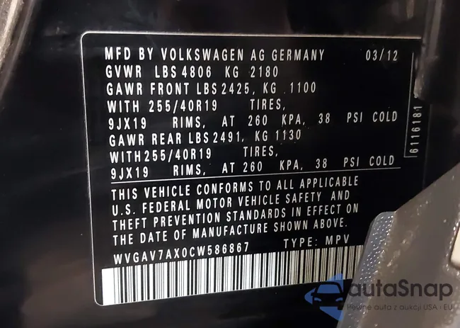 WVGAV7AX0CW586867: 42646534