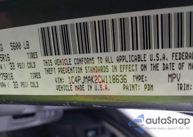 1C4PJMAK2CW118636: 42646591