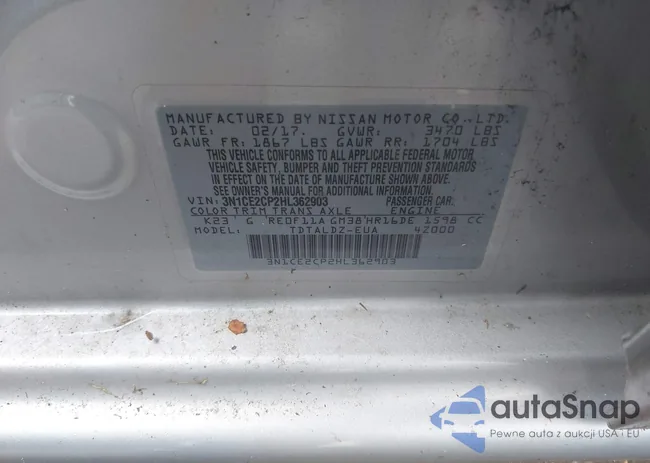 3N1CE2CP2HL362903: 42646619